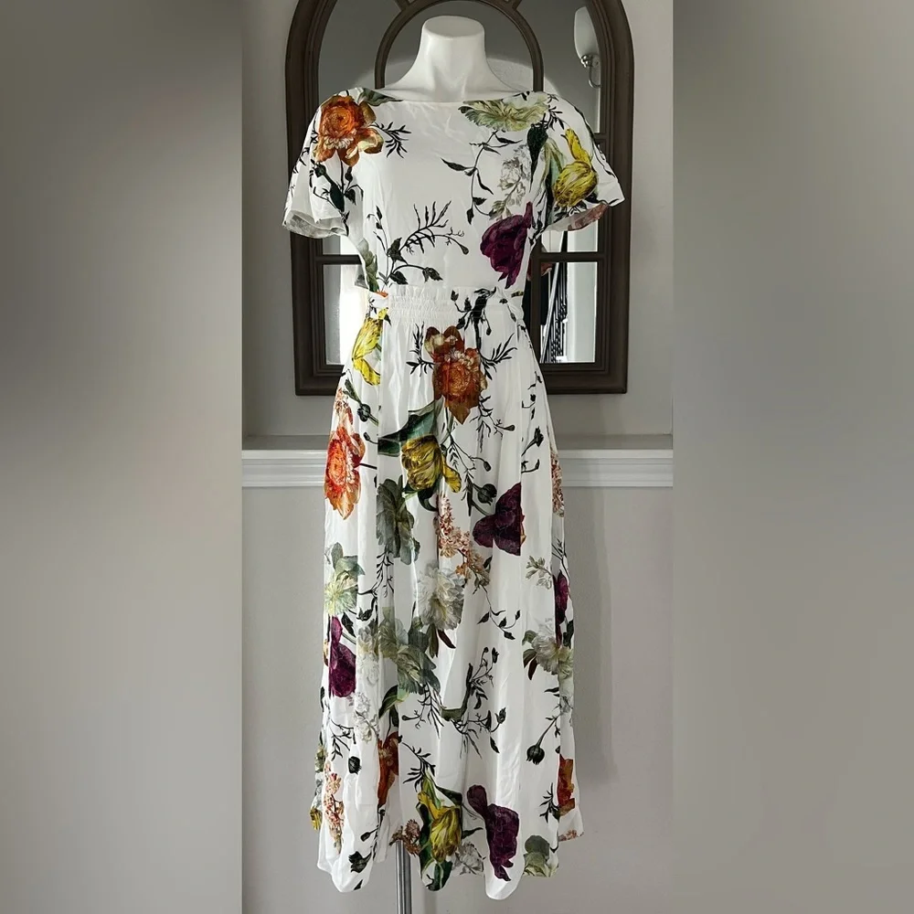 ERDEM Brealey Bouquet Pattern Fraser Dress, New, Size US4, UK8 - Picture 6 of 15